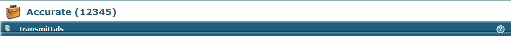 Transmittal Header